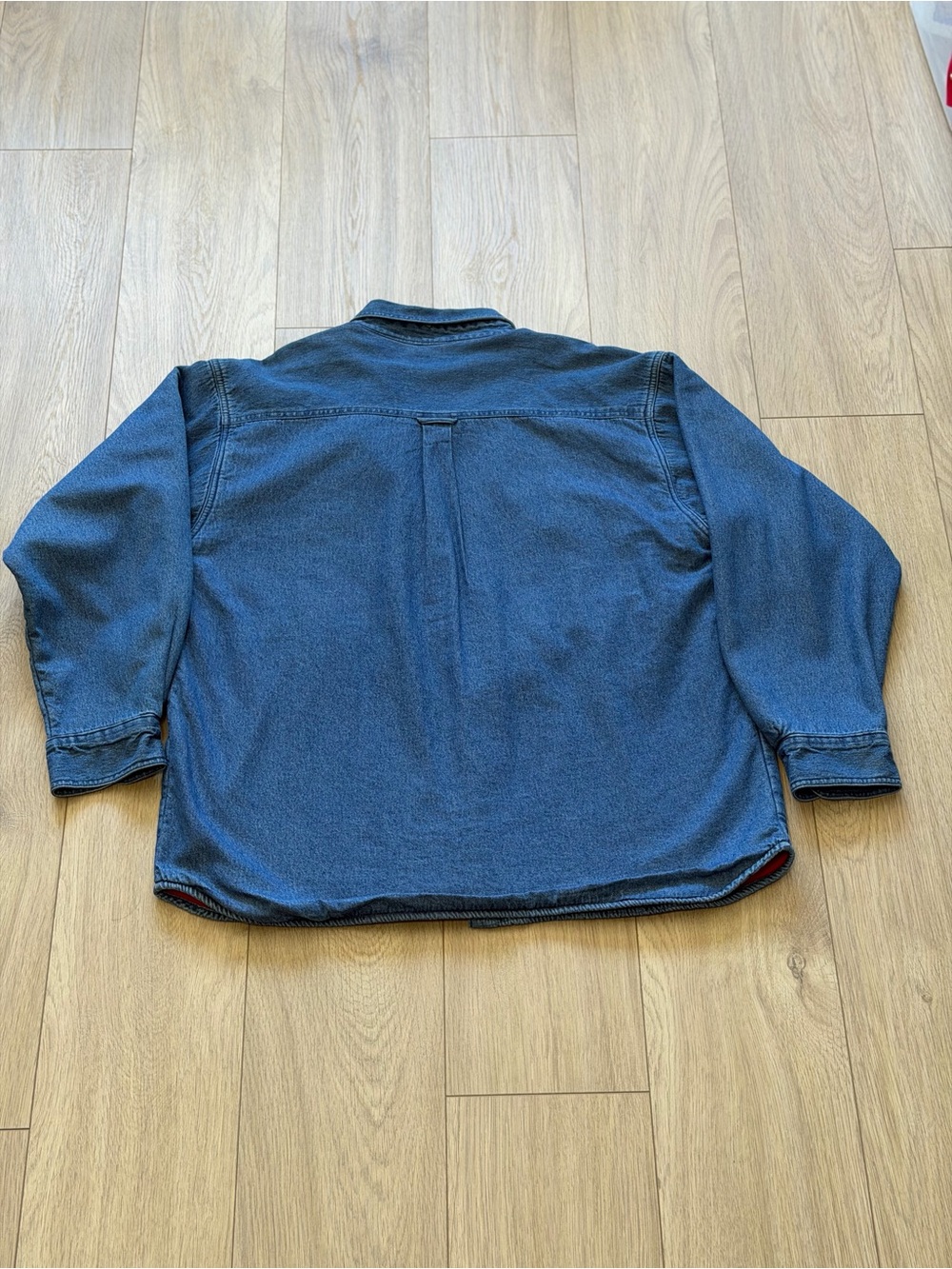 Men's Blue Denim Button-Down Shirt Jacket - Picture 7 of 9